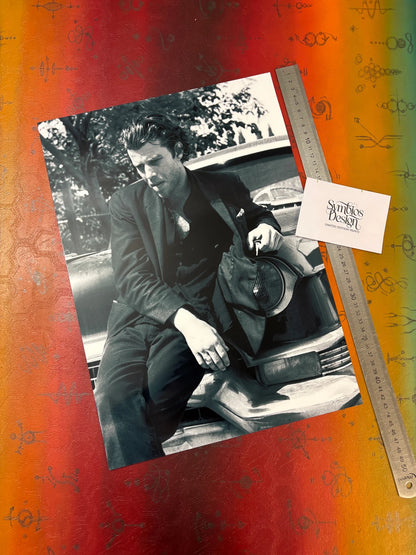 TOM WAITS - CAR PORTRAIT - Symbios Design - Rare Glossy Print