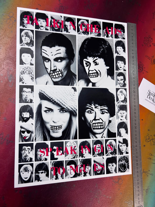 TALKING HEADS - SPEAKINGS IN TONGUES  - Symbios Design - Rare Glossy Print