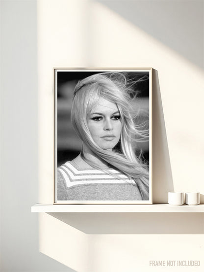 BRIGITTE BARDOT - WINDBLOWN - Symbios Design Rare Glossy Poster Print