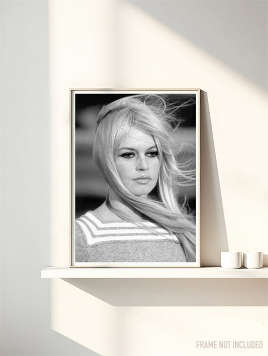 BRIGITTE BARDOT - WINDBLOWN - Symbios Design Rare Glossy Poster Print