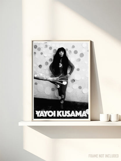 YAYOI KUSAMA - PORTRAIT - Symbios Design Rare Glossy Poster Print