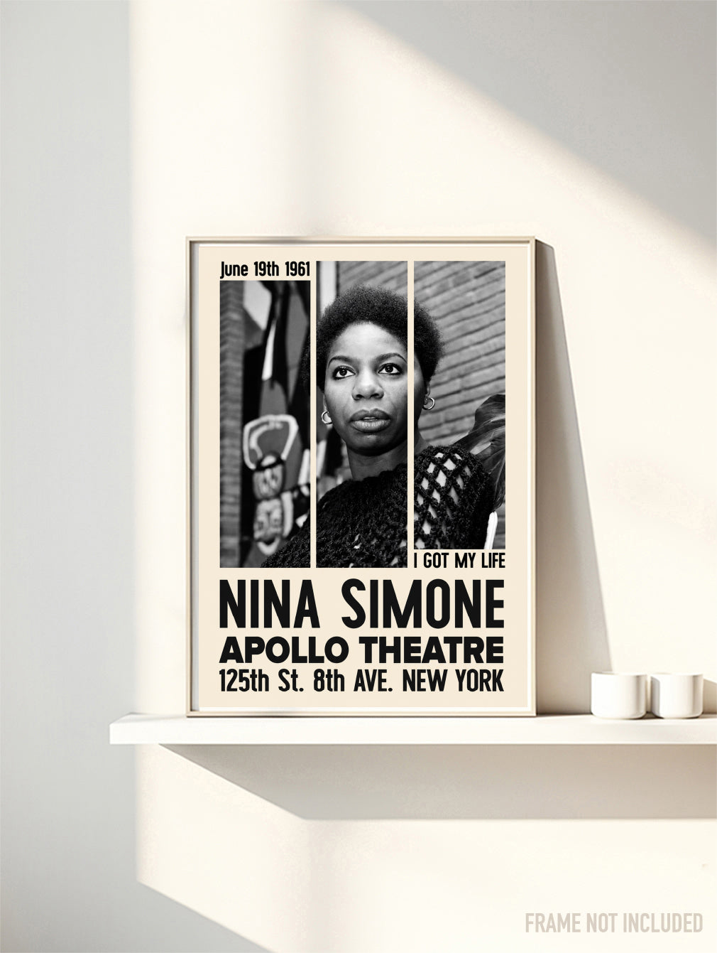 NINA SIMONE - APOLLO THEATRE - Symbios Design Rare Glossy Poster Print