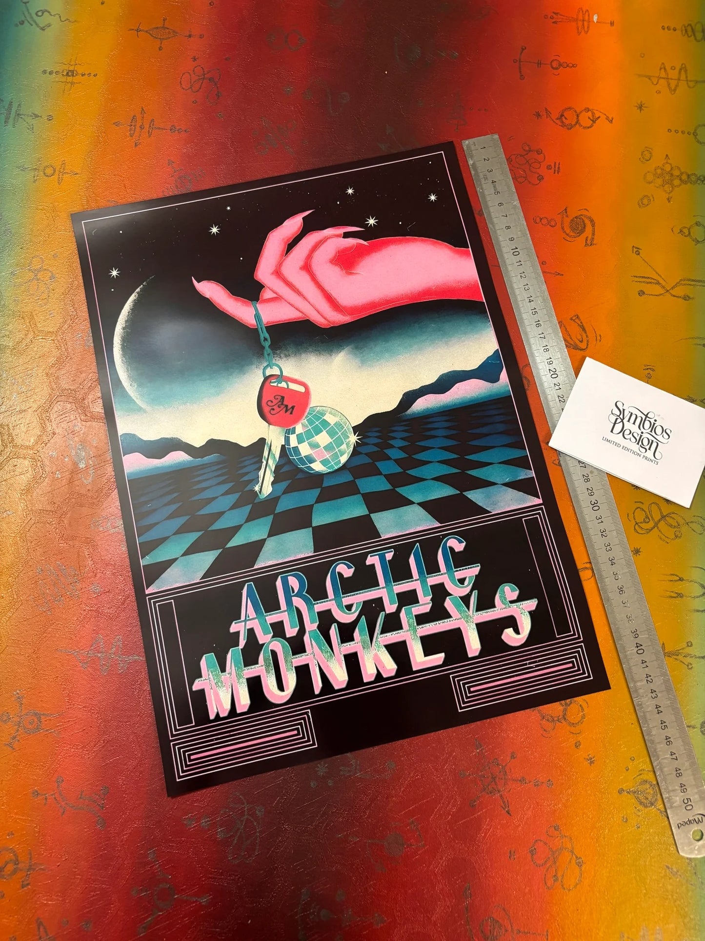 ARCTIC MONKEYS - THE CAR KEYS RETRO - Symbios Design - Rare Glossy Print