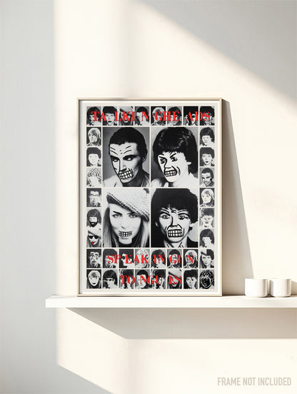Talking Heads - Speaking Tongues  - Rare Music Poster,  Music Decor, Band Memorabilia, Music Lover Gift