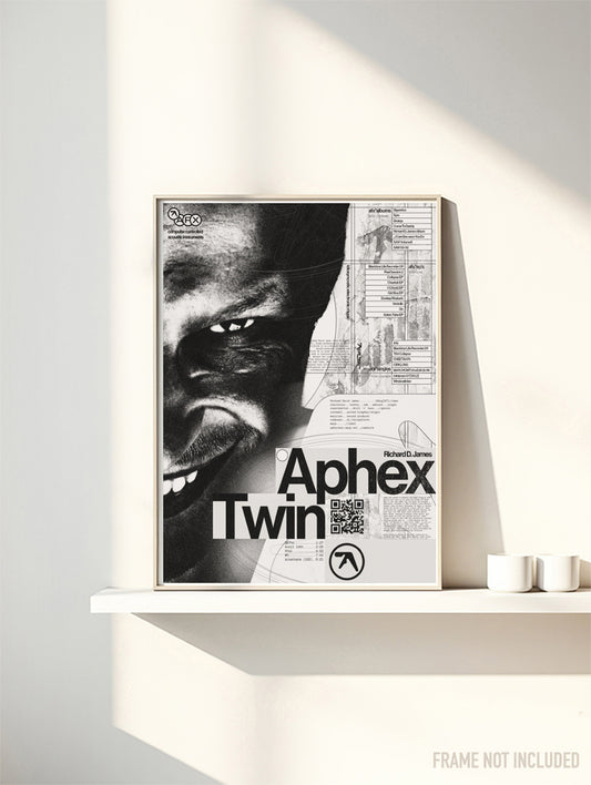 APHEX TWIN - Rare Music Poster, Music Wall Art, Retro Vintage Music Decor, Band Memorabilia, Music Lover Gift