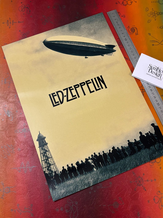LED ZEPPELIN - DESIGN SYMBIOS - IMPRESSION D'ART BRILLANTE