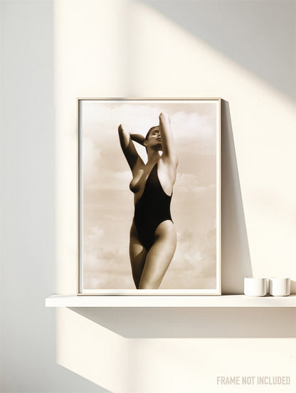 CINDY CRAWFORD - Symbios Design Rare Glossy Poster Print