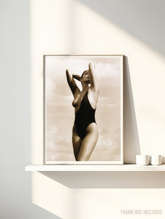 CINDY CRAWFORD - Symbios Design Rare Glossy Poster Print