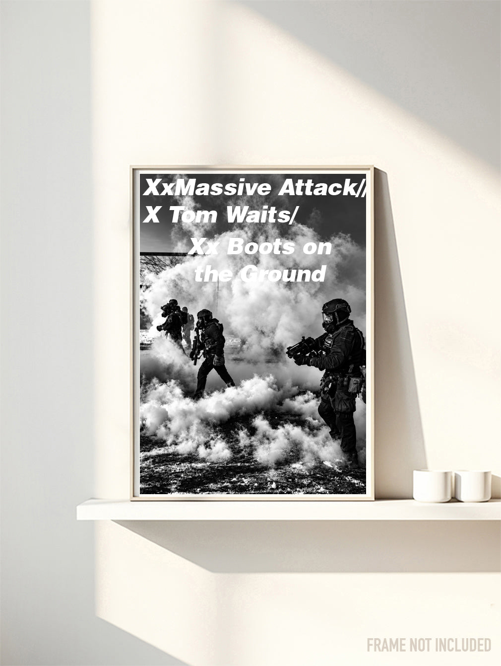 MASSIVE ATTACK - TOM WAITS - BOOTS ON THE GROUND - Symbios Design Rare Glossy Poster Print