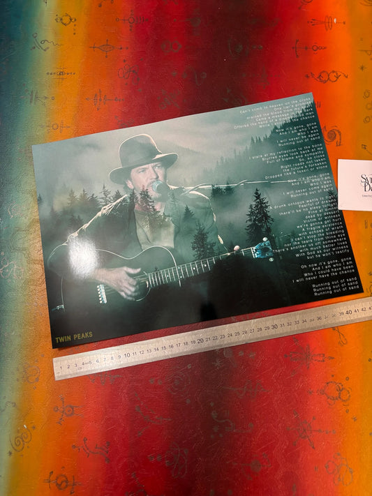 EDDIE VEDDER - TWIN PEAKS - PEARL JAM - Symbios Design - Rare Glossy Print