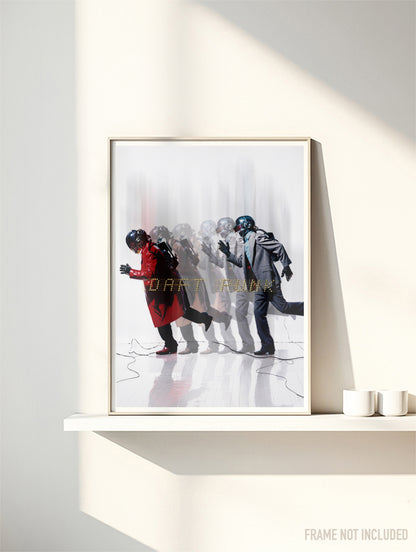 DAFT PUNK - CROSSBEATS - RETRO 1991 - Symbios Design Rare Glossy Poster Print