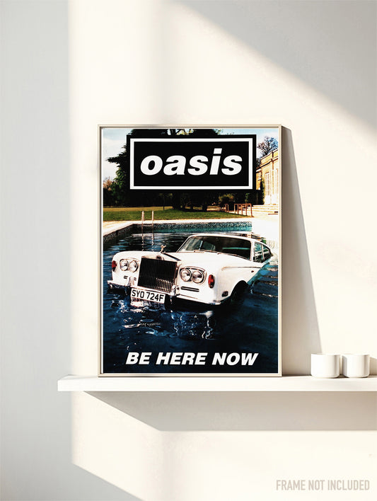 OASIS BE HERE NOW - Symbios Design Rare Glossy Poster Print
