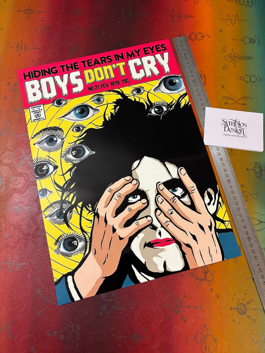 THE CURE - BOYS DON'T CRY  - Symbios Design - Rare Glossy Print