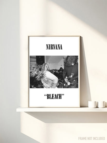 Nirvana - Bleach - Negative Edition  - Rare Music Poster,  Music Decor, Band Memorabilia, Music Lover Gift