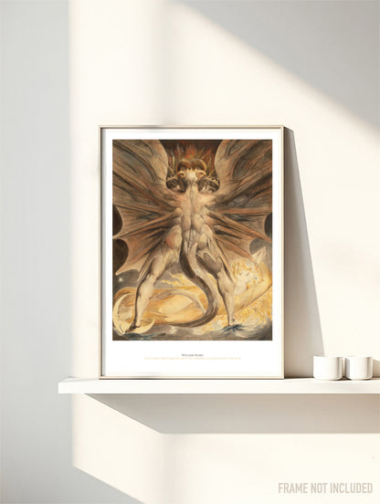 WILLIAM BLAKE - THE GREAT RED DRAGON... - Symbios Design Rare Glossy Poster Print