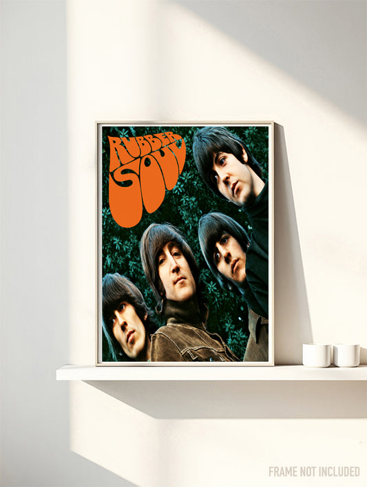THE BEATLES - RUBBER SOUL - Symbios Design Rare Glossy Poster Print