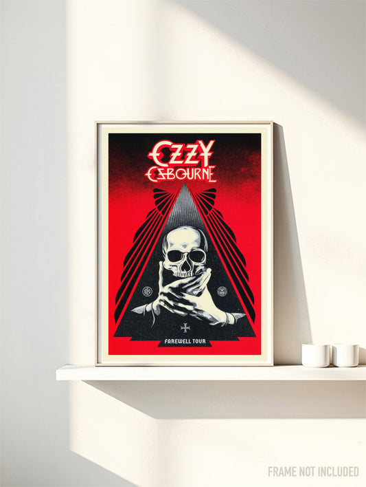 OZZY OSBOURNE - FAREWELL PRINT - Symbios Design Rare Glossy Poster Print