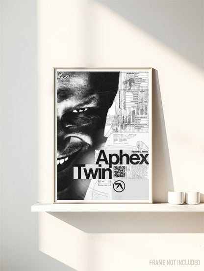 APHEX TWIN - Symbios Design Rare Glossy Poster Print