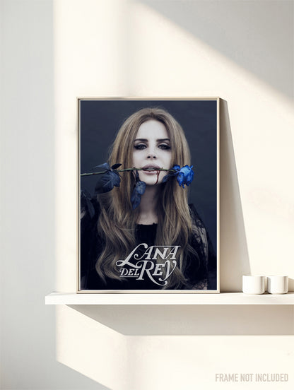 LANA DEL REY - BLUE ROSE - Symbios Design Rare Glossy Poster Print