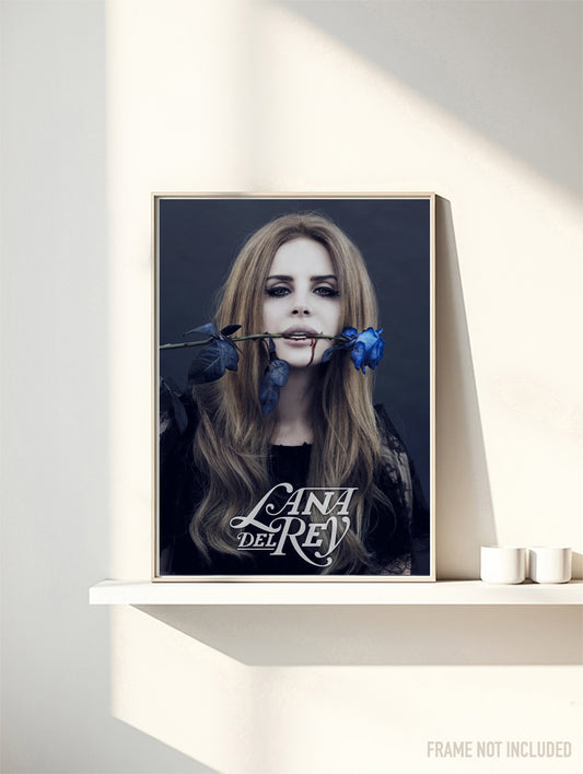 LANA DEL REY - BLUE ROSE - Symbios Design Rare Glossy Poster Print