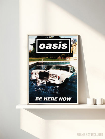 Oasis - Be Here Now - Rare Music Poster,  Music Decor, Band Memorabilia, Music Lover Gift
