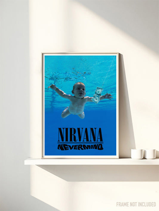 NIRVANA - NEVERMIND - Symbios Design Rare Glossy Poster Print