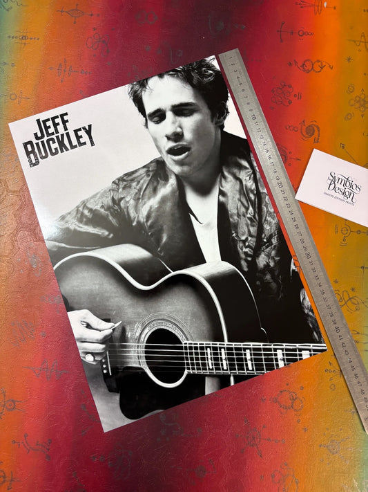 JEFF BUCKLEY - ACOUSTIC PORTRAIT - Symbios Design - Rare Glossy Print