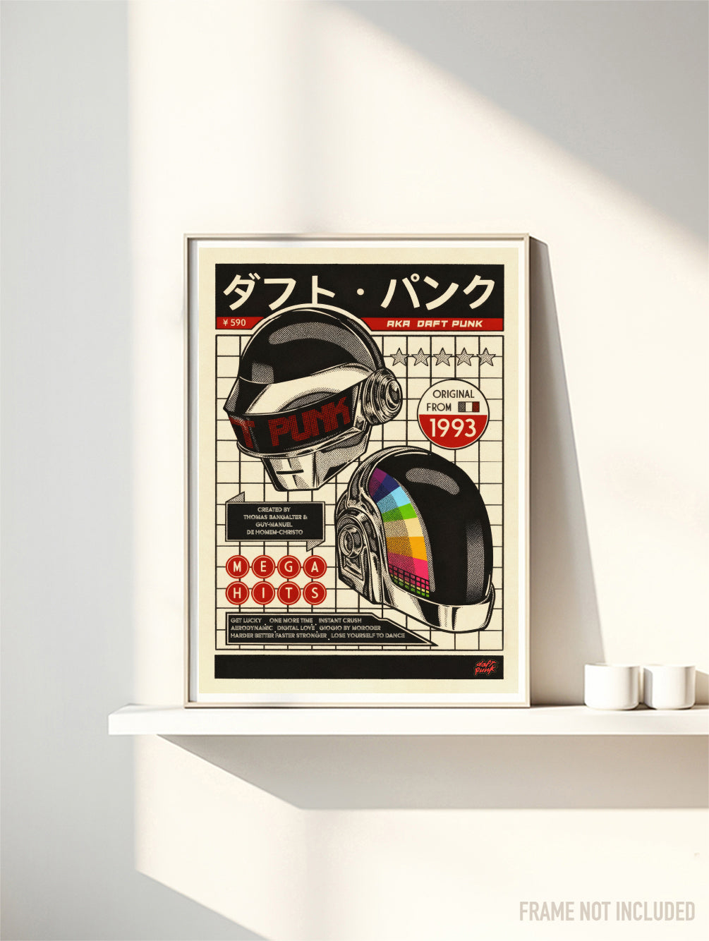 DAFT PUNK - RETRO JAPAN - Symbios Design Rare Glossy Poster Print