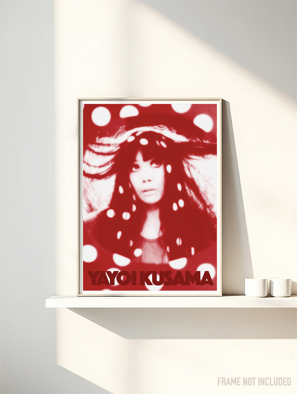 YAYOI KUSAMA - PORTRAIT RED - Symbios Design Rare Glossy Poster Print