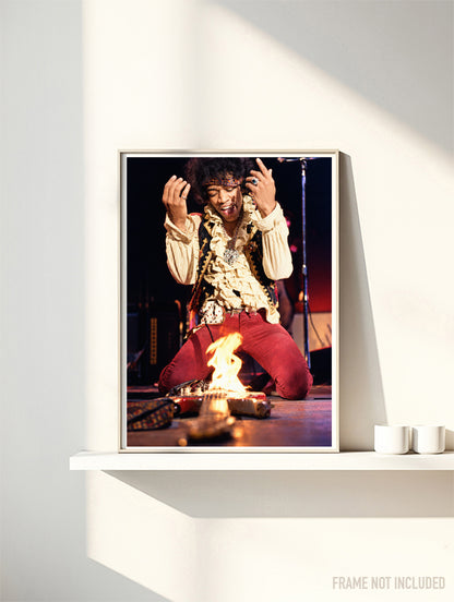 JIMI HENDRIX - BURNIN' DESIRE - Symbios Design Rare Glossy Poster Print