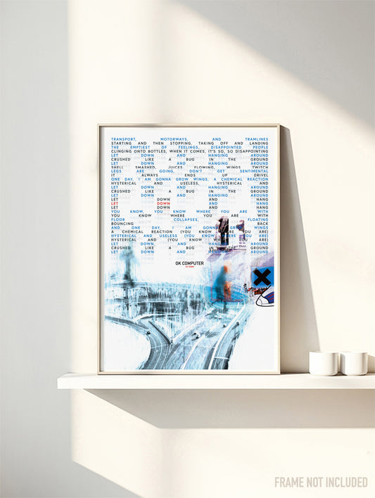 RADIOHEAD - OK COMPUTER - LET DOWN - Symbios Design Rare Glossy Poster Print