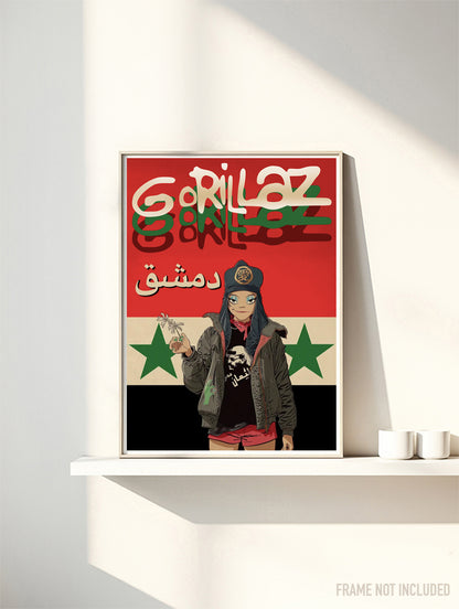 GORILLAZ - DAMASCUS - Music Poster,  Music Decor, Band Memorabilia, Music Lover Gift