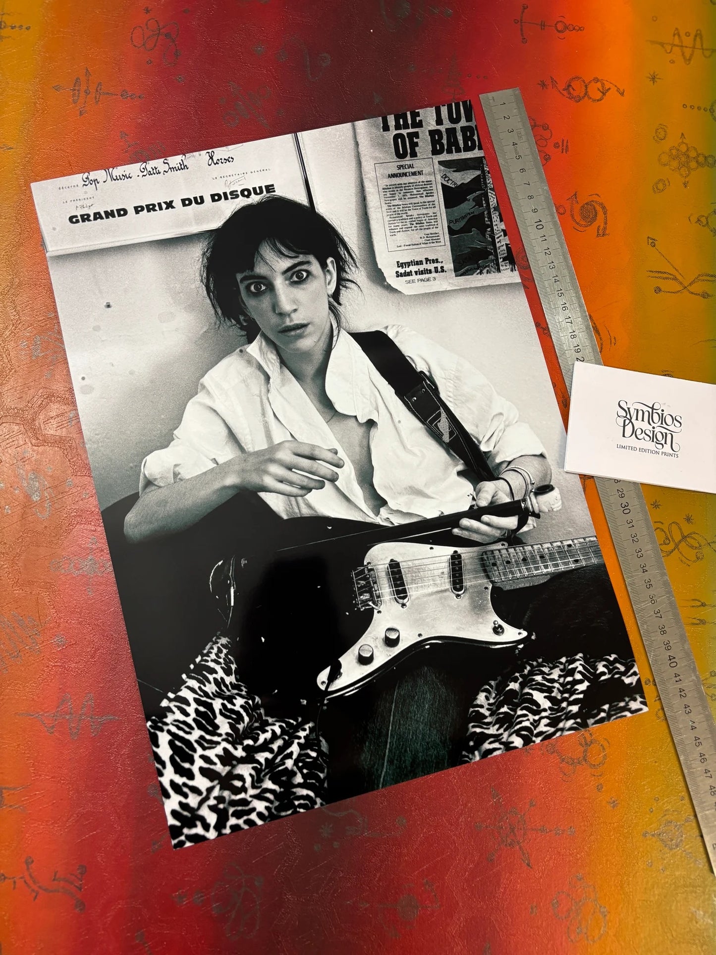 PATTI SMITH - NEW YORK - Symbios Design - Rare Glossy Print