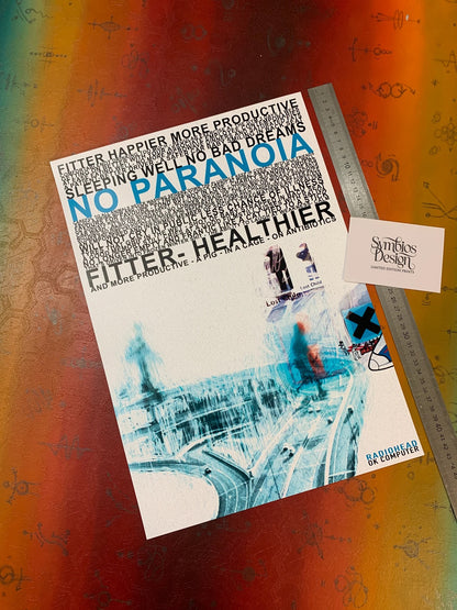 RADIOHEAD - OK COMPUTER - Symbios Design - Rare Glossy Print