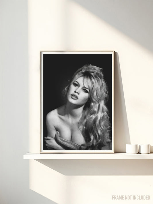BRIGITTE BARDOT - TOWEL PORTRAIT - Symbios Design Rare Glossy Poster Print