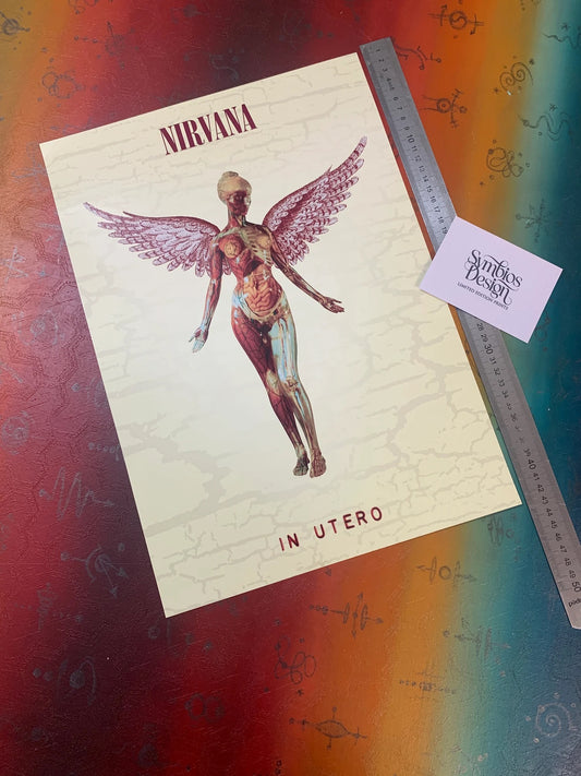 NIRVANA - IN UTERO - Symbios Design - Rare Glossy Print