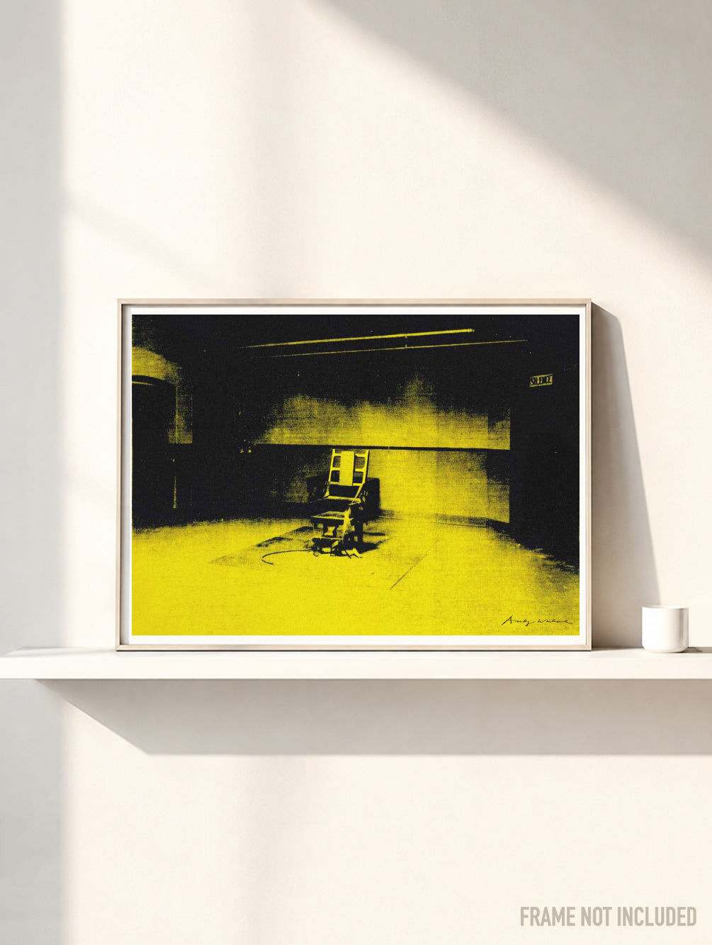 ANDY WARHOL - ELECTRIC CHAIR - YELLOW  - Symbios Design Rare Glossy Poster Print