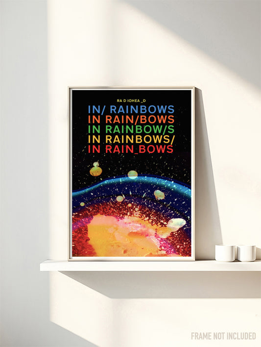 Radiohead - In Rainbows - Rare Music Poster,  Music Decor, Band Memorabilia, Music Lover Gift