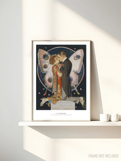 J.C. LEYENDECKER - STUDY FOR BUTTERFLY COUPLE - Symbios Design Rare Glossy Poster Print