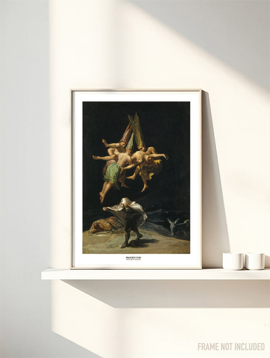 Francisco Goya - Witches' Flight (1798)  - Symbios Design Rare Glossy Poster Print
