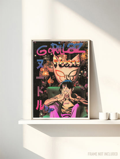 Gorillaz - Noodle Anime Character Poster | Band Art Wall Print