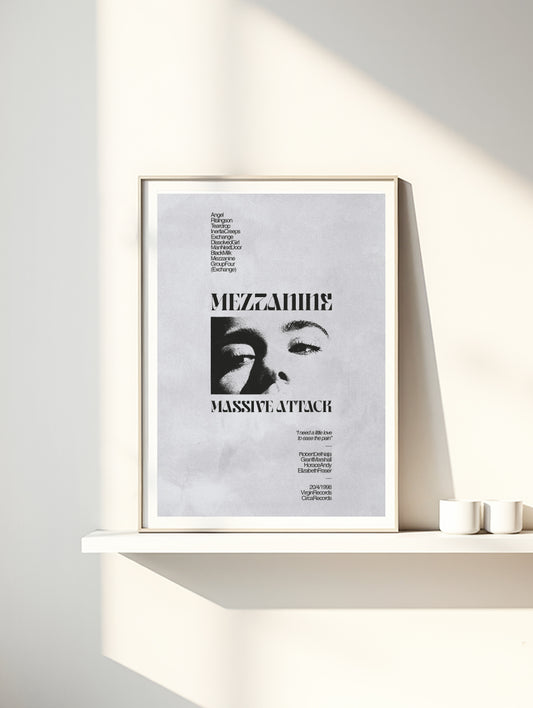 MASSIVE ATTACK - MEZZANINE - Symbios Design - Rare Glossy Print