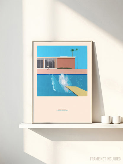 DAVID HOCKNEY - A BIGGER SPLASH - Symbios Design Rare Glossy Poster Print
