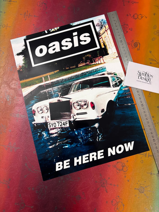 OASIS. - BE HERE NOW - Symbios Design - Rare Glossy Print