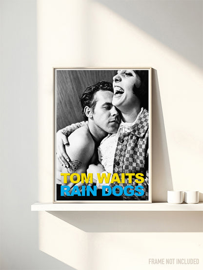 TOM WAITS - RAIN DOGS - Symbios Design Rare Glossy Poster Print