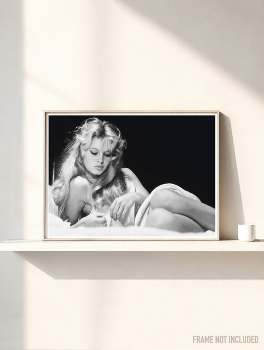 BRIGITTE BARDOT - BED - Symbios Design Rare Glossy Poster Print