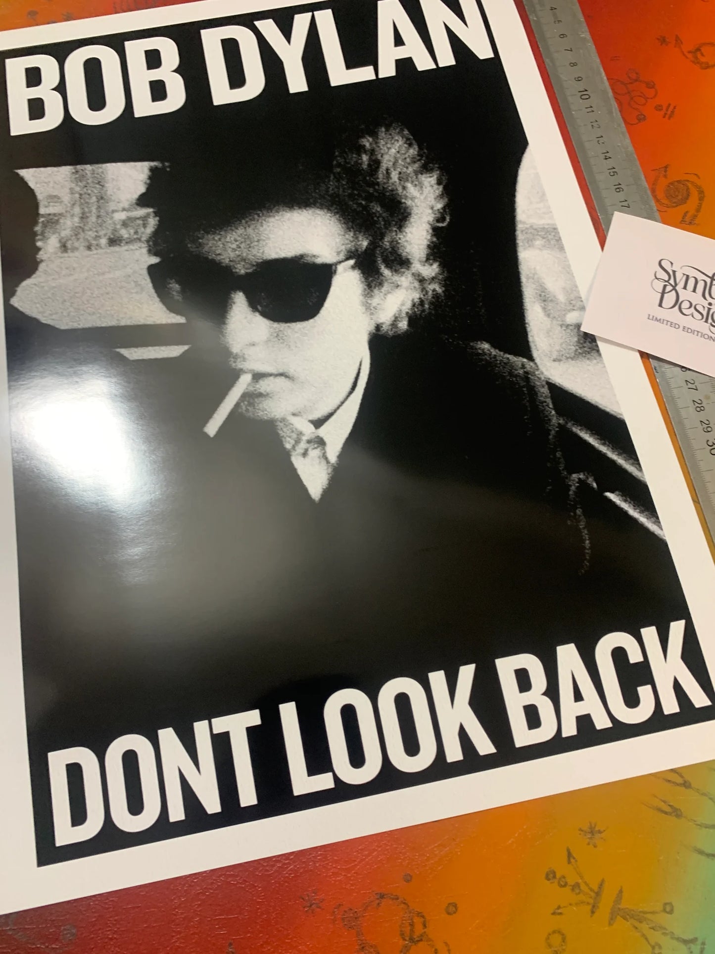 BOB DYLAN - DON'T LOOK BACK - Symbios Design - Rare Glossy Print