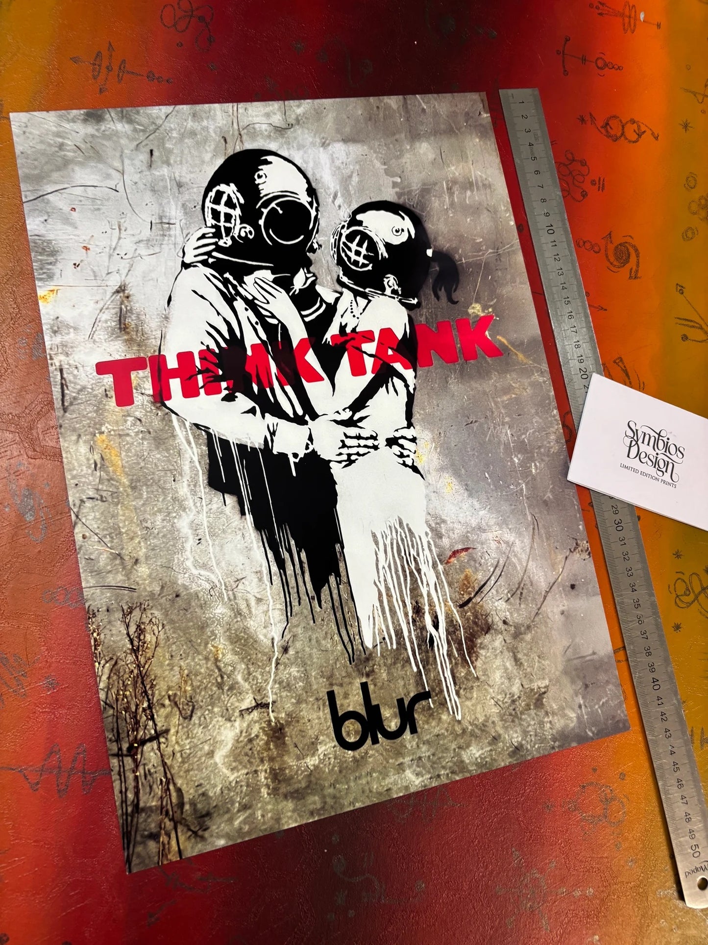 BLUR - THINK TANK - BANKSY - Symbios Design - Rare Glossy Print