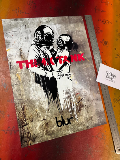 BLUR - THINK TANK - BANKSY - Symbios Design - Rare Glossy Print