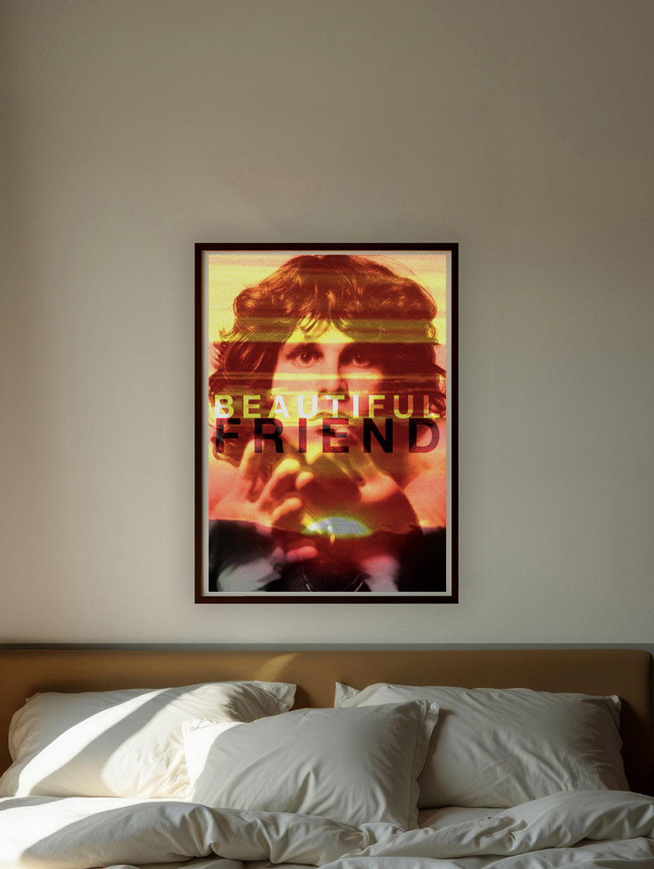 Beautiful Friend - JIm Morrison - The Doors  -  Rock Music Poster,  Music Decor, Band Memorabilia, Music Lover Gift